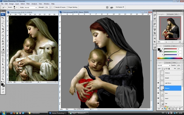 Creation of L'innocence Sombre: Step 7